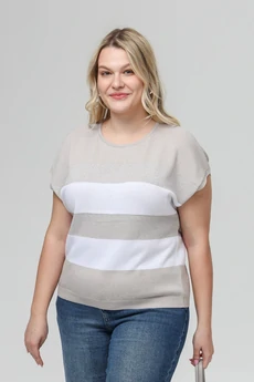 Джемпер РВ0516-ХМ4 льняной+серебро Romgil