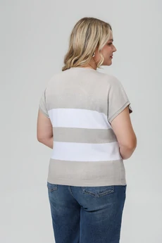 Джемпер РВ0516-ХМ4 льняной+серебро Romgil