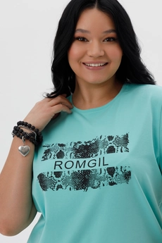 Футболка РП0068-ХЛ4 бирюзовый иней Romgil