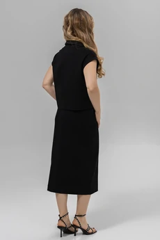 Костюм с юбкой РП0133-ХЛ4 черный Romgil