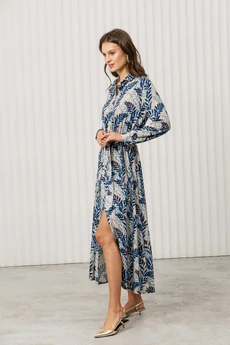 Платье РТ0130-ВИ2 светло-бежевый + голубой + синий Romgil