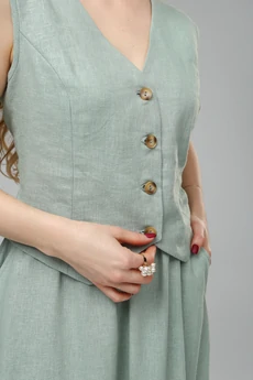 Костюм с юбкой РТ0146-ЛВ4 светлая полынь Romgil