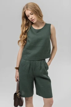 Блузка РТ0147-ЛЕ4 темно-зеленый Romgil