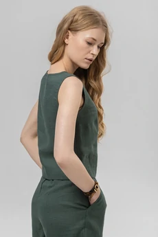 Блузка РТ0147-ЛЕ4 темно-зеленый Romgil