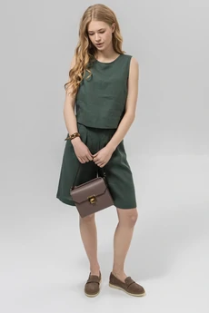 Блузка РТ0147-ЛЕ4 темно-зеленый Romgil