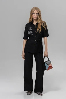 Блузка РТ0150-ЛЕ4 черный Romgil