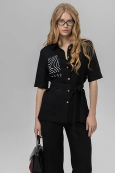 Блузка РТ0150-ЛЕ4 черный Romgil