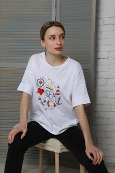 Футболка 3573 белый Romgil