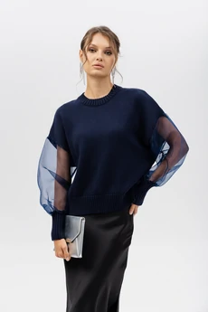 Джемпер РВ0413-ХЛ5 темно-синий Romgil