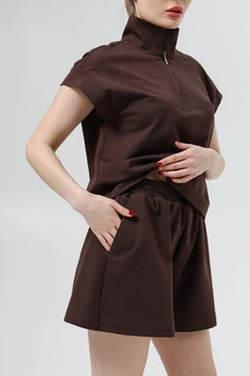 Костюм с шортами РП0141-ХЛ4 шоколадный Romgil