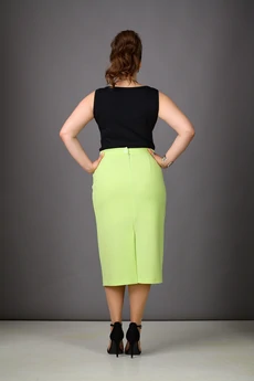 Костюм с юбкой 1178 салатовый Rosheli