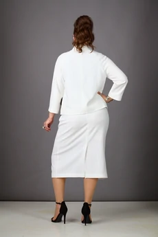 Костюм с юбкой 1178-1 молочный Rosheli