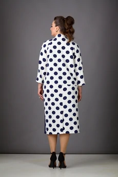 Костюм с юбкой 1178-2 молочный + темно-синий Rosheli