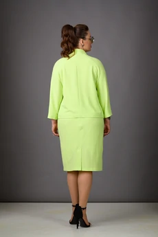 Костюм с юбкой 1179 салатовый Rosheli