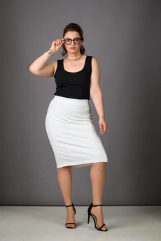 Костюм с юбкой 1179-1 молочный Rosheli