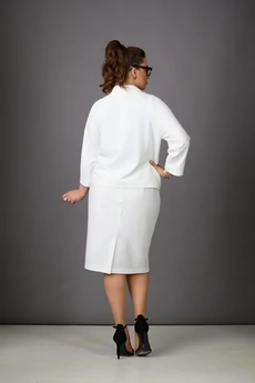 Костюм с юбкой 1179-1 молочный Rosheli