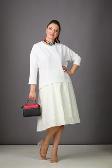 Платье 1182-2 молочный Rosheli