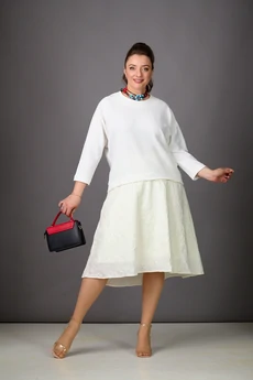 Платье 1182-2 молочный Rosheli