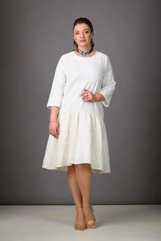 Платье 1183-2 молочный Rosheli