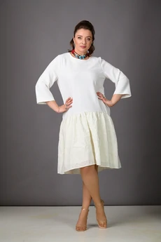 Платье 1183-2 молочный Rosheli