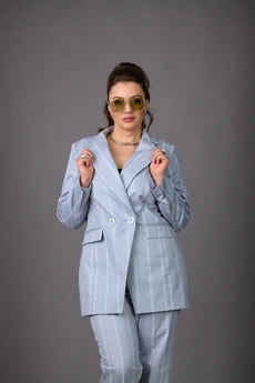 Костюм брючный 1185 серый Rosheli