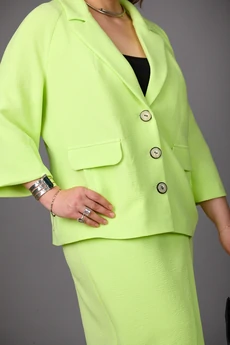 Костюм с юбкой 1189 салатовый Rosheli