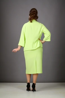 Костюм с юбкой 1189 салатовый Rosheli