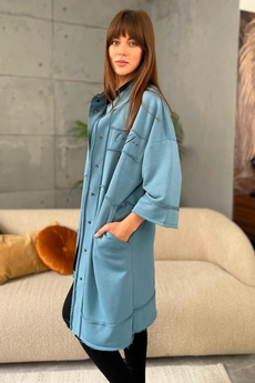 Кардиган 2019 серо-голубой Rumoda