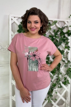 Футболка 2054 розовый к.р Rumoda