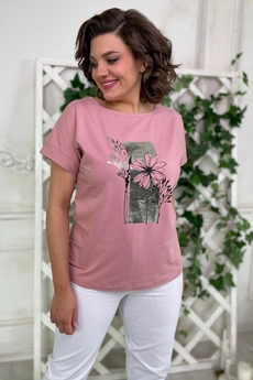 Футболка 2054 розовый к.р Rumoda