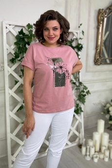 Футболка 2054 розовый к.р Rumoda