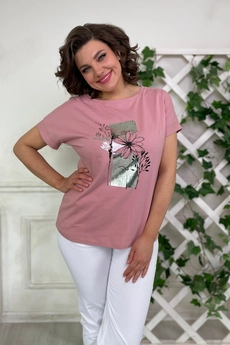 Футболка 2054 розовый к.р Rumoda