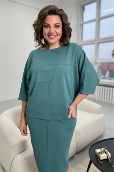 Костюм с юбкой 2093 бирюза Rumoda