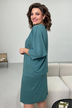 Костюм с юбкой 2093 бирюза Rumoda
