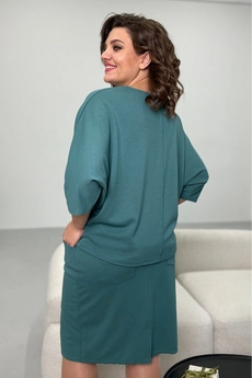 Костюм с юбкой 2093 бирюза Rumoda