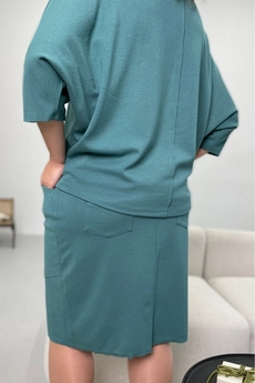 Костюм с юбкой 2093 бирюза Rumoda