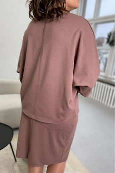 Костюм с юбкой 2093 коричневый Rumoda