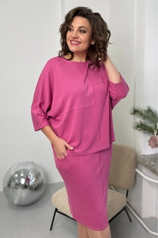 Костюм с юбкой 2093 фуксия Rumoda