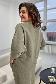 Костюм с юбкой 2093 хаки Rumoda