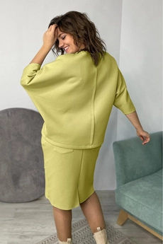Костюм с юбкой 2093 оливковый Rumoda