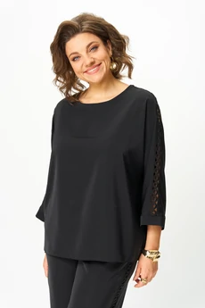 Костюм брючный 2124 черный дл Rumoda