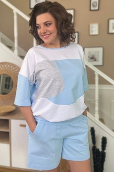 Костюм с шортами 2134 голубой Rumoda