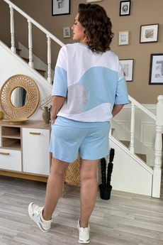 Костюм с шортами 2134 голубой Rumoda