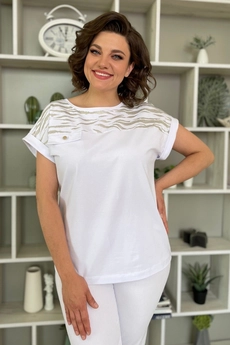 Футболка 2135 к.р белый Rumoda