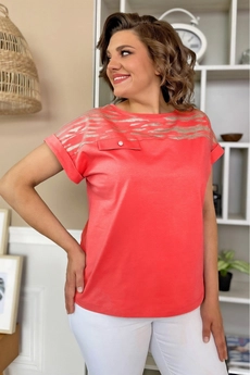 Футболка 2135 коралловый кр. Rumoda