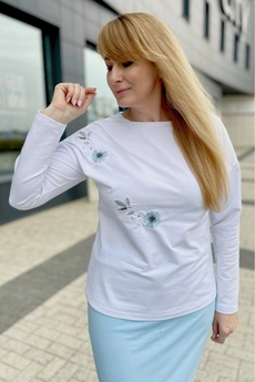 Джемпер 2156 белый  дл.р. Rumoda