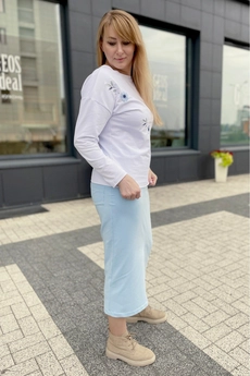 Джемпер 2156 белый  дл.р. Rumoda