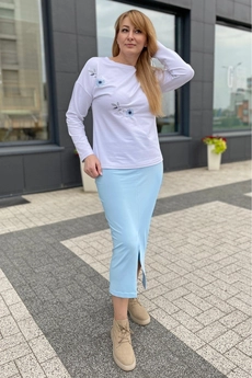 Юбка 2157 голубой Rumoda