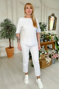 Футболка 2220 голубой + белый Rumoda