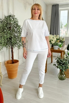 Футболка 2220 голубой + белый Rumoda